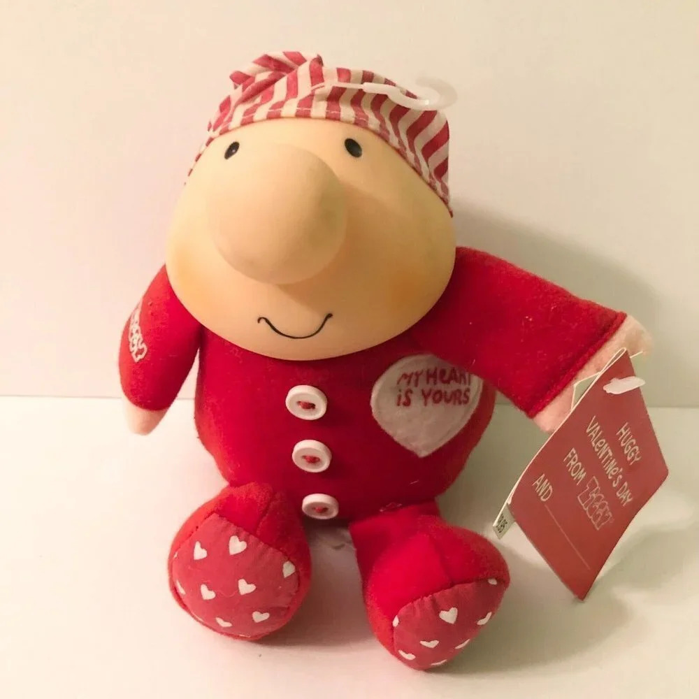 Vintage 1990 American Greetings Ziggy Valentines Day Plush Soft Doll